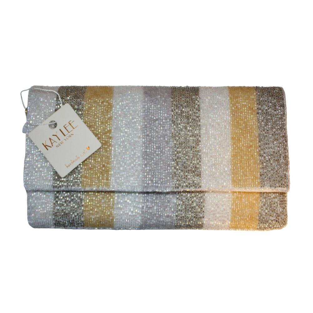 KAY LEE Glitzy Beaded Evening Clutch Crossbody Bag #KB1